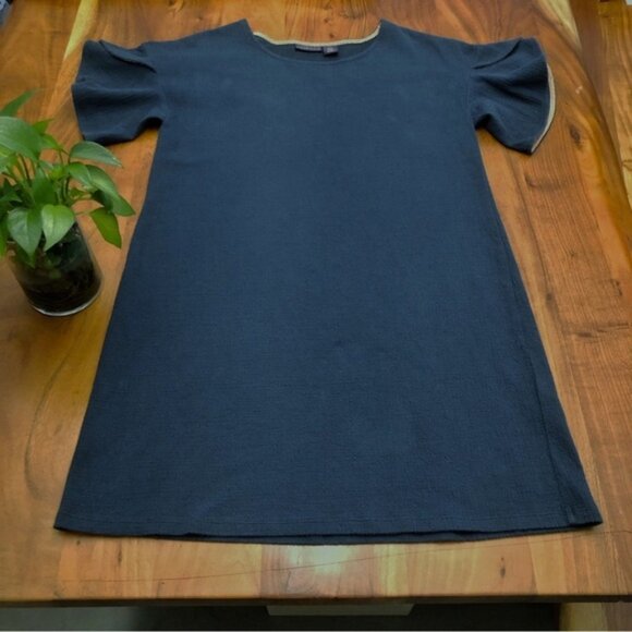 AMARYLLIS Navy Oversized Relaxed Fit Scoop Neck Tunic Midi Dress. Medium - Picture 8 of 13